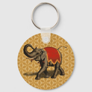 Llavero Elefante indio con tela roja