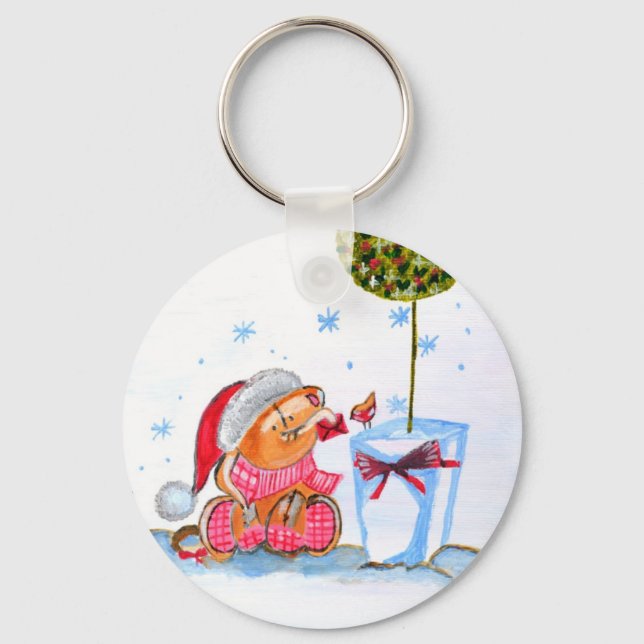 Llavero Elefante navidad (Anverso)