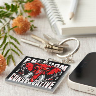 Llavero Elefante Rojo   Conservador de la libertad de fami