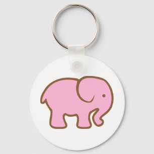 Llavero Elefante rosado grande