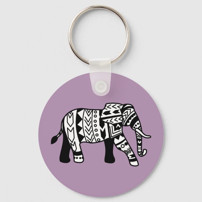 Llavero Elefante tribal caminante (Anverso)