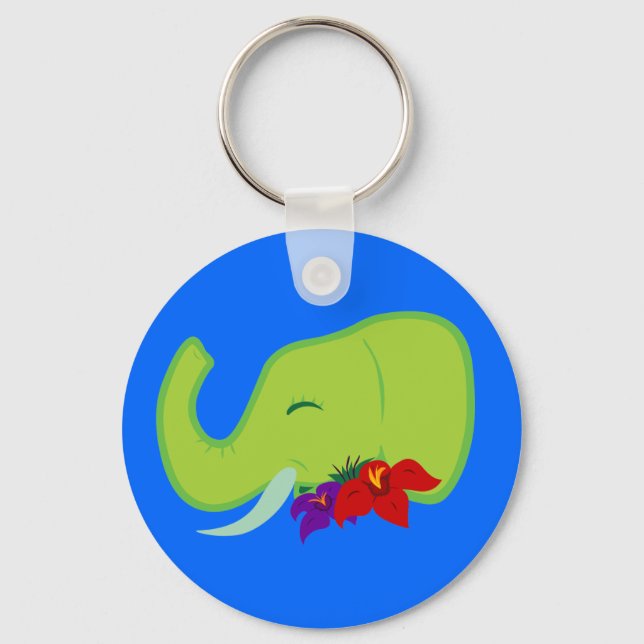 Llavero Elefante verde (Anverso)