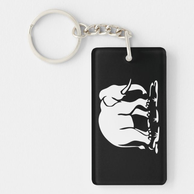 Llavero Elefantes asiáticos por delante del Rótulo de Trek (Frente)