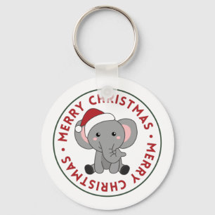 Llavero Elefantes Navidades Nieve a Elefantes de Invierno 