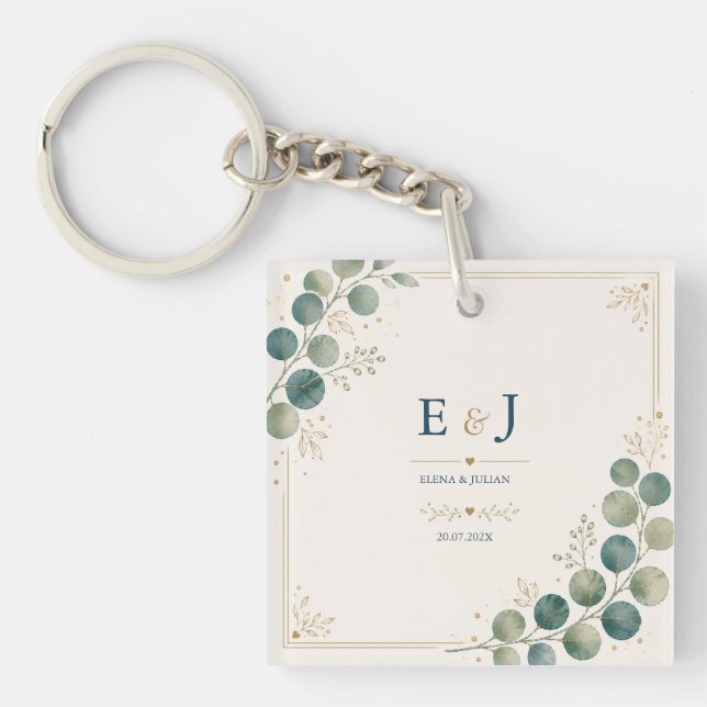 Llavero Elegant Blue Eucalyptus  (Frente)