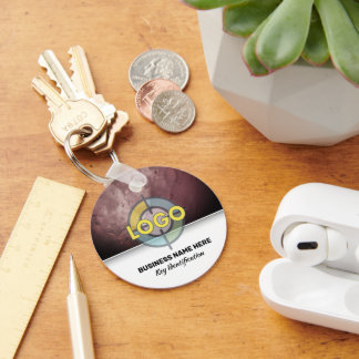 Llavero Elegant Burgundy Stone Modern Branding Custom Logo