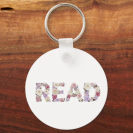 Llavero Elegant Floral READ Typography - Pastel Botanical 