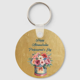 Llavero Elegant Gold Administrative Professionals Day
