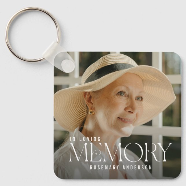 Llavero Elegant In Loving Memory Photo Keepsake (Anverso)