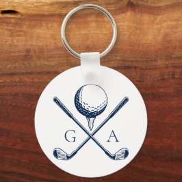 Llavero Elegant Initials Custom Golf Gift- Modern Monogram