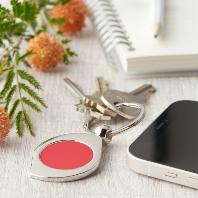 Llavero Elegant Red Swirl Keychain for Everyday Use (Lateral)