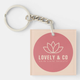 Llavero Elegant Rose & Ivory Salon Business Promotional