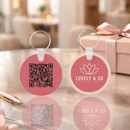 Llavero Elegant Rose & Ivory Salon Business Promotional 