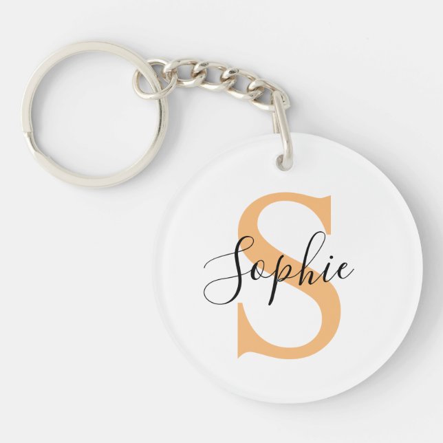 Llavero Elegant Script Custom Name Personalized Gift (Frente)