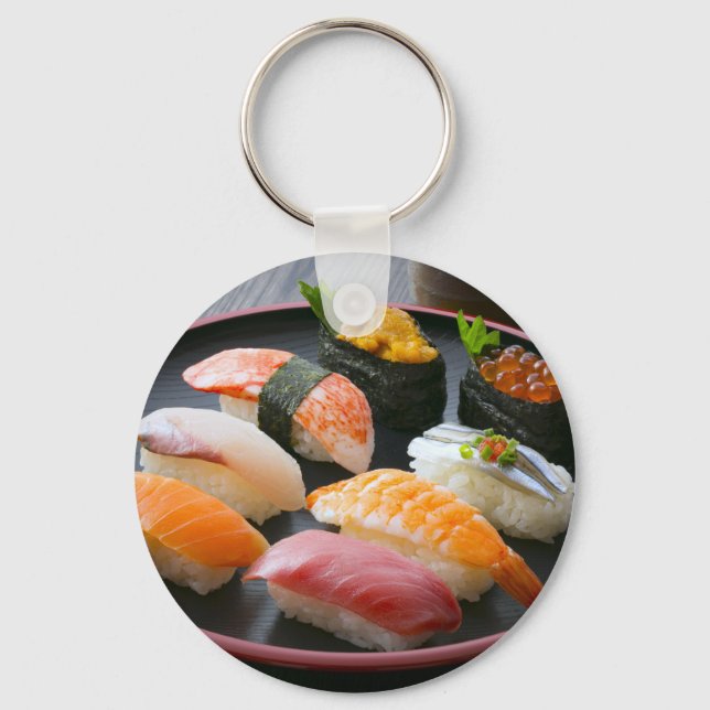 Llavero Elegant Sushi Platter Keychain – SUSHIMI Style (Anverso)