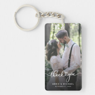Llavero Elegante 2 Fotos Boda Agradecimiento Personalizado
