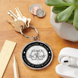 Llavero Elegante 60° Aniversario del Boda del Diamante