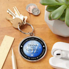 Llavero Elegante 67º Aniversario del Boda de Star Sapphire