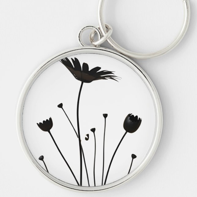 Llavero Elegante accesorio floral | Daisy minimalista (Frente)
