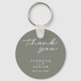 Llavero Elegante acorazado Gray Minimal Boda keychain
