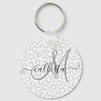 Elegante animal de leopardo gris blanco