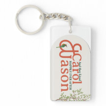 Elegante Boda botánico - Anillo de claves personal