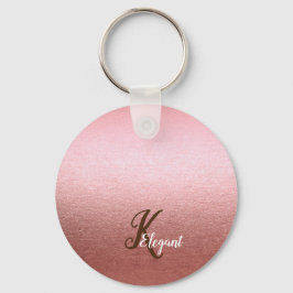 Llavero Elegante cadena de claves de oro monograma Rosa