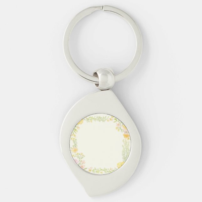 Llavero Elegante cadena de Personalizable con acuarela (Anverso)