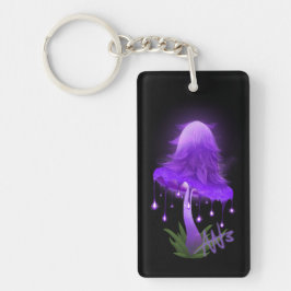 Llavero Elegante Capa Inky Colgante Mushroom Purple