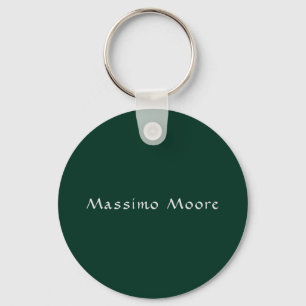 Llavero Elegante Casual Verde Oscuro Propio Nombre Letra a