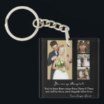 Llavero Elegante Collage de fotos del Día de la Boda Perso<br><div class="desc">Elegante Cojín decorativo de Collage de fotos del Día de la Boda Personalizada</div>