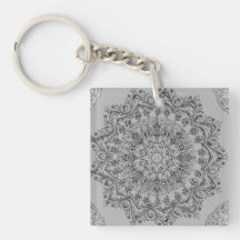 Llavero Elegante de Mandala, Llave Boho Chic