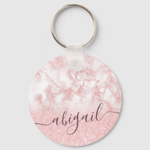 Llavero Elegante degradado de bonito rosa de purpurina dor