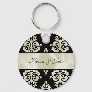 Llavero elegante del damasco