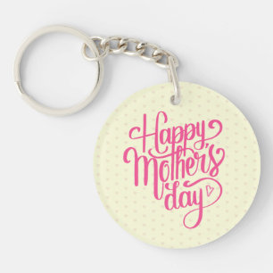 Llavero Elegante Día Feliz de la Madre Keychain