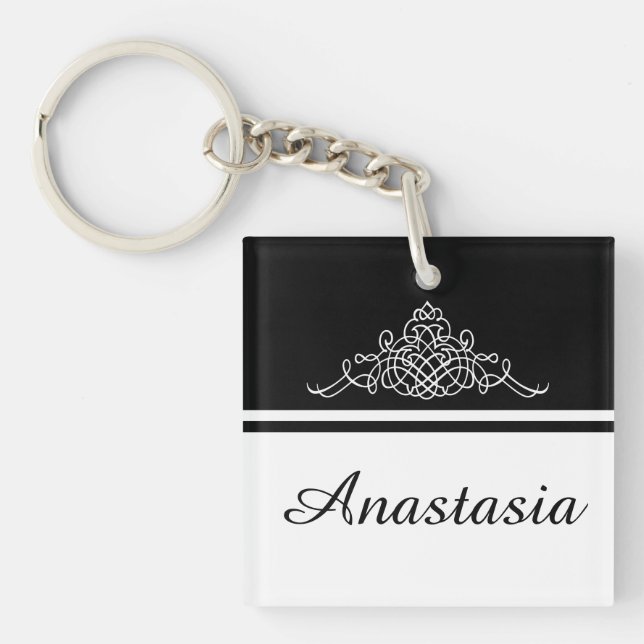 Llavero Elegante diseño floral (Frente)