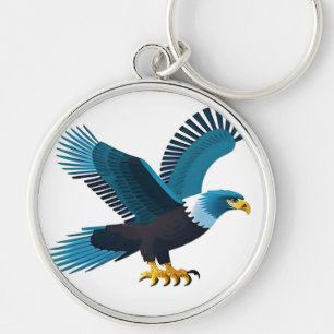 Llavero Elegante emblema de águila calva