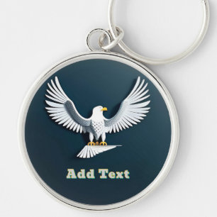 Llavero Elegante emblema de águila calva