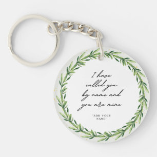 Llavero Elegante Escritura Versículo Bíblico Flor Silvestr