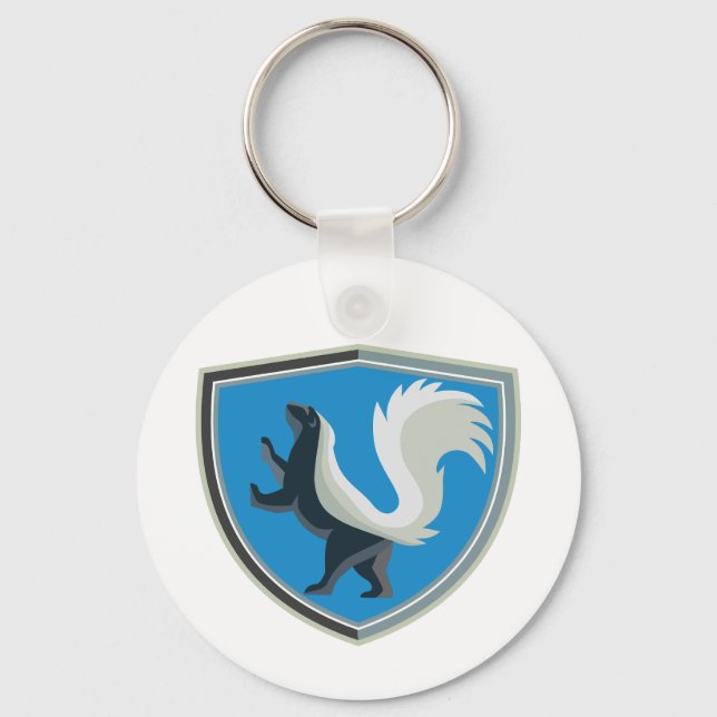 Llavero Elegante Escudo inspirado en la vida salvaje del E (Anverso)