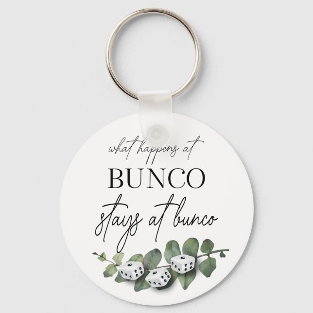 Llavero Elegante Eucalyptus Floral Bunco (Anverso)