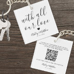 Llavero Elegante Favor de Boda Invitada<br><div class="desc">Facilite a sus huéspedes bodas el acceso a recuerdos compartidos o desde su día especial con esta sencilla y moderna cadena de claves para compartir fotos. Diseñada como un gran keepsake, esta cadena de claves ayuda a los huéspedes a subir sus fotos o ver su álbum de boda seleccionado, ya...</div>
