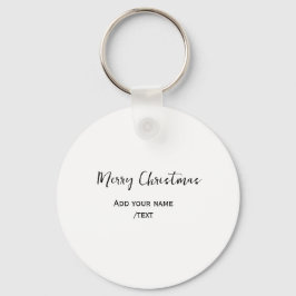 Llavero Elegante feliz Navidad añadir texto simple