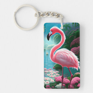 Llavero Elegante Flamingo Tropical-70852