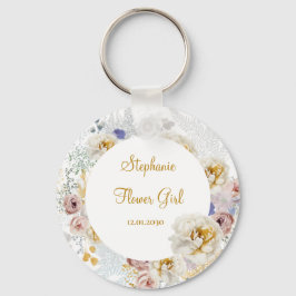 Llavero Elegante Flor Flor Niña Boda Regalo Keychain