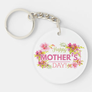 Llavero Elegante Floral feliz Día de la Madre Keychain