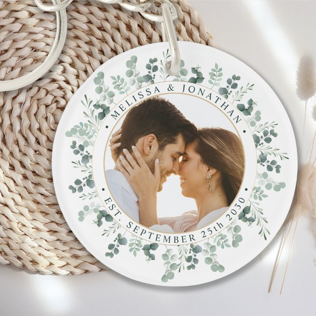 Llavero Elegante foto Boda Eucalyptus Personalizado (Subido por el creador)