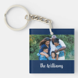 Llavero Elegante Fotografía Familiar Y Firma