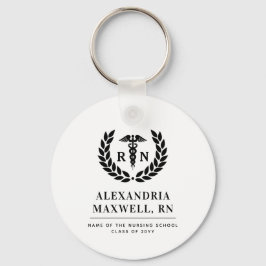 Llavero Elegante graduación de la escuela de Enfermería RN