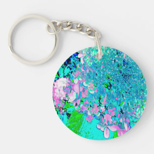 Llavero Elegante Hortensia Limelight Rosa y Azul